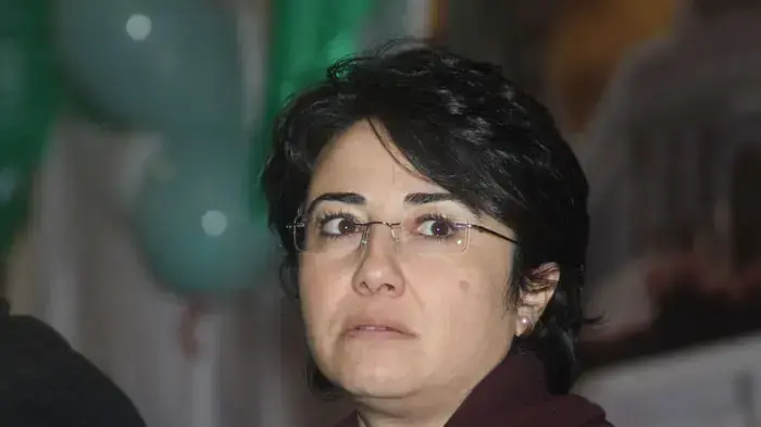 ח"כ חנין זועבי בקבלת פנים באום אל-פחם לשיח ראאד סלאח אחרי ששוחרר מכלא איילון, דצמבר 2010