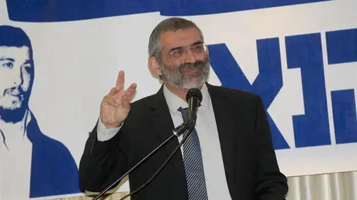 מיכאל בן ארי באירוע לציון 10 שנים לרצח הזוג כהנא