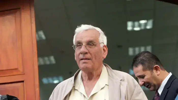 יושב ראש מר"צ חיים אורון בכינוס של יוזמת ז'נבה, דצמבר 2010