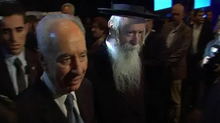 מגדל אור הרב גרוסמן שמעון פרס