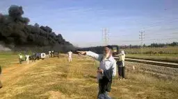 רכבת בדרך לתל אביב עולה באש, דצמבר 2010