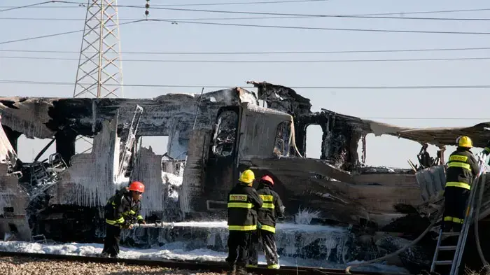 שריפה פרצה ברכבת בדרך לתל אביב, דצמבר 2010