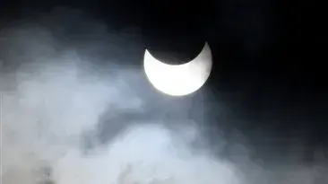 ליקוי החמה כפי שנצפה מרצועת עזה