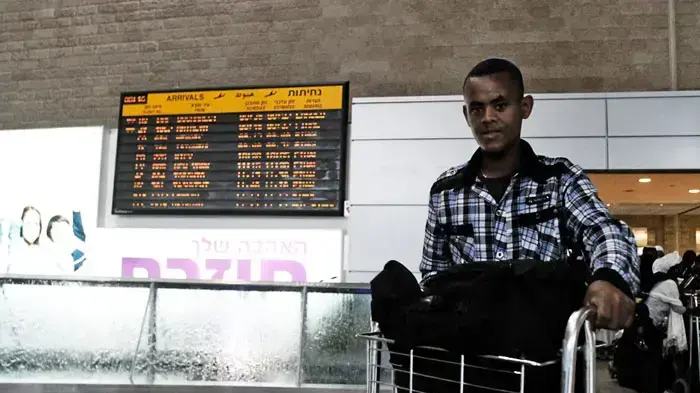 נחיתת עולים בני הפלשמורה, נתב"ג, ינואר 2011