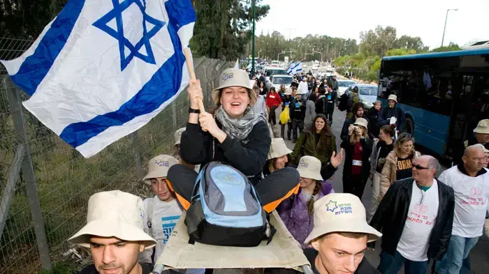 היום הראשון של מסע האלונקות, צעדת מחאה מהבקו"ם לירושלים, כנגד ההשתמטות, ינואר 2011