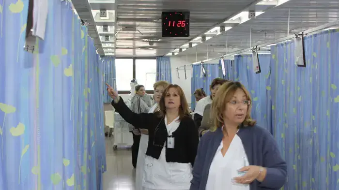 עומס בבית החולים הלל יפה בחדרה בעקבות עיצומי האחיות, ינואר 2011