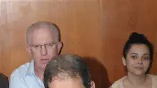 בנימין בן אליעזר, במהלך מסיבת עיתונאים בה הוכרז על מיכה חריש בתור יושב הראש הזמני של מפלגת העבודה, ינואר 2011