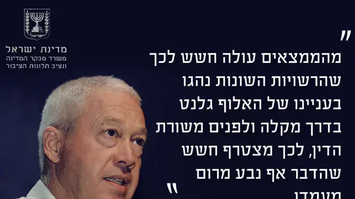 מבקר המדינה על פרשת יואב גלנט מבקר המדינה על פרשת יואב גלנט