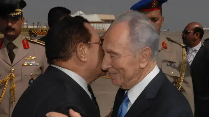 חוסני מובארק ושמעון פרס, אוקטובר 2008