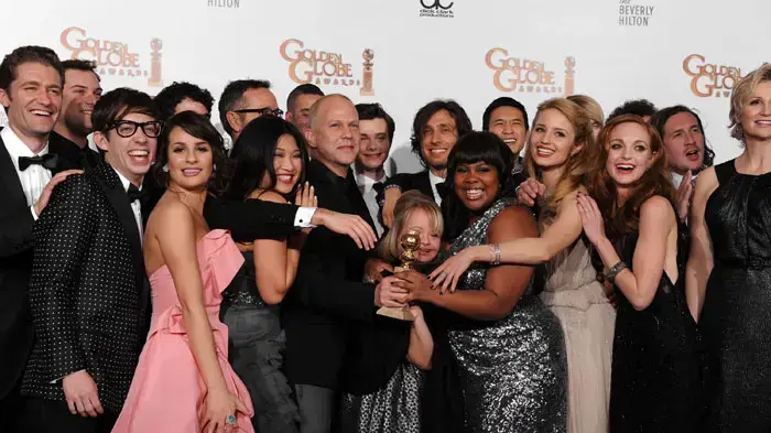 קאסט "glee" עם גלובוס הזהב קאסט "glee" עם גלובוס הזהב