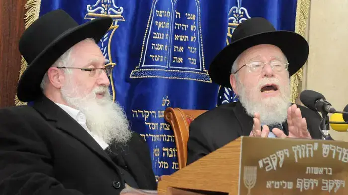 הרב דב ליאור בשיעור אצל הרב יעקב יוסף