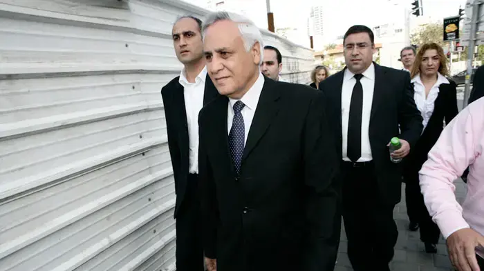 משה קצב בשלב הטיעונים לעונש במשפטו, פברואר 2011       
