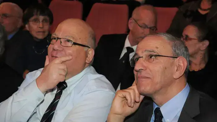 משה לדור ומשה גל בטקס לציון יובל ללשכת עורכי הדין, פברואר 2011