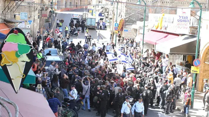 הפגנה וצעדה של פעילי ימין בשכונת עג'מי שביפו, מרץ 2011