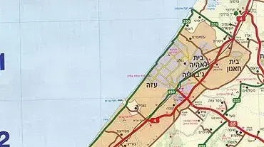 מפת רצועת עזה מפת רצועת עזה