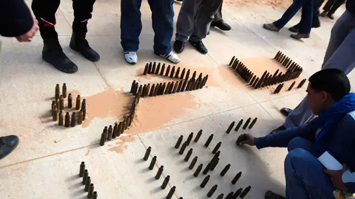 מורדים לוביים באזור ראס לנוף מורדים לוביים באזור ראס לנוף