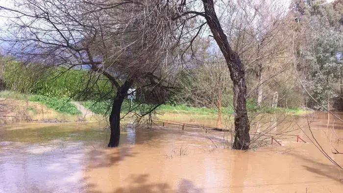 נהר הירדן עולה על גדותיו בעקבות הגשמים בצפון הארץ, מרץ 2011