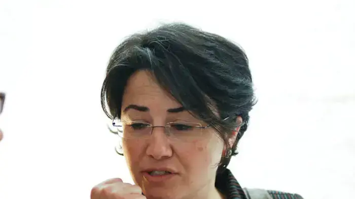 חברת הכנסת חנין זועבי בדיון ראשון בבג"צ בעניין ערעורה על שלילת זכויותיה כחברת כנסת, מרץ 2011