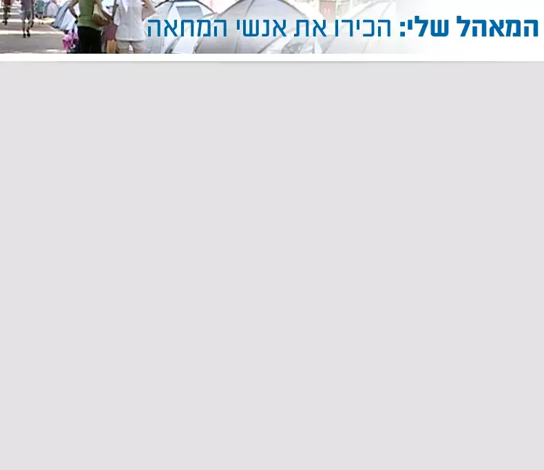 המאהל שלי: הכירו את אנשי המחאה ברוטשילד