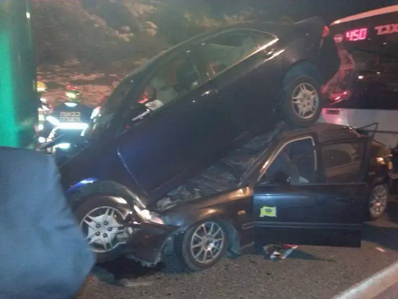 תאונת שרשרת קטלנית בגדה: 4 הרוגים ו-14 פצועים