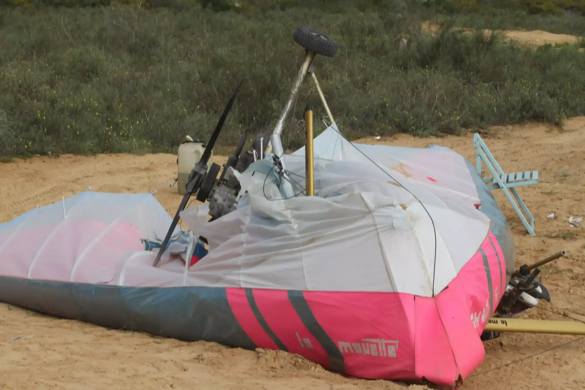 מטוס קל התרסק בראשון לציון; הטייס נפצע קל