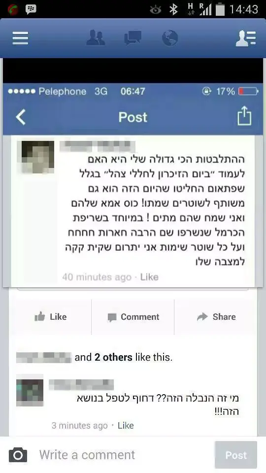 הסתה נגד שוטרים ברשת: "בכרמל נשרפו הרבה חארות"