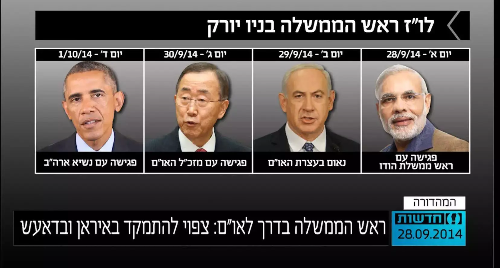 ראש הממשלה בדרך לאו"ם: צפוי להתמקד באיראן ובדאעש