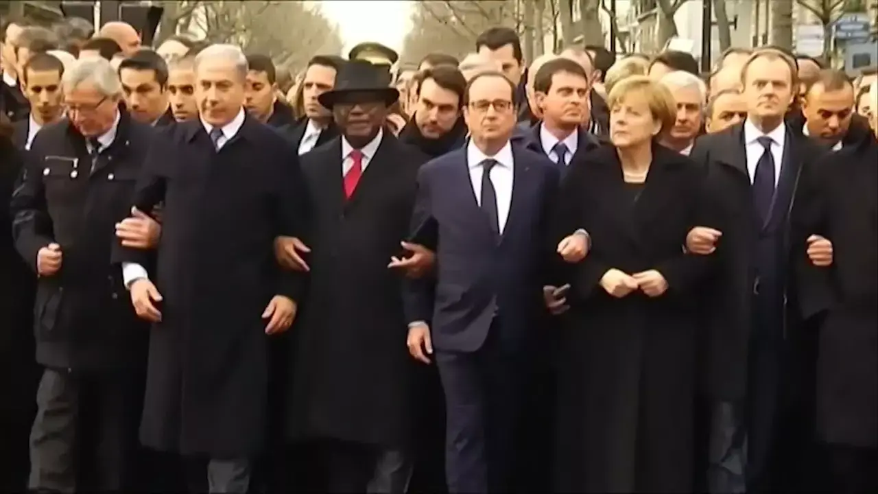 3.7 מיליון בצעדות הזיכרון לנרצחי מתקפת הטרור בצרפת