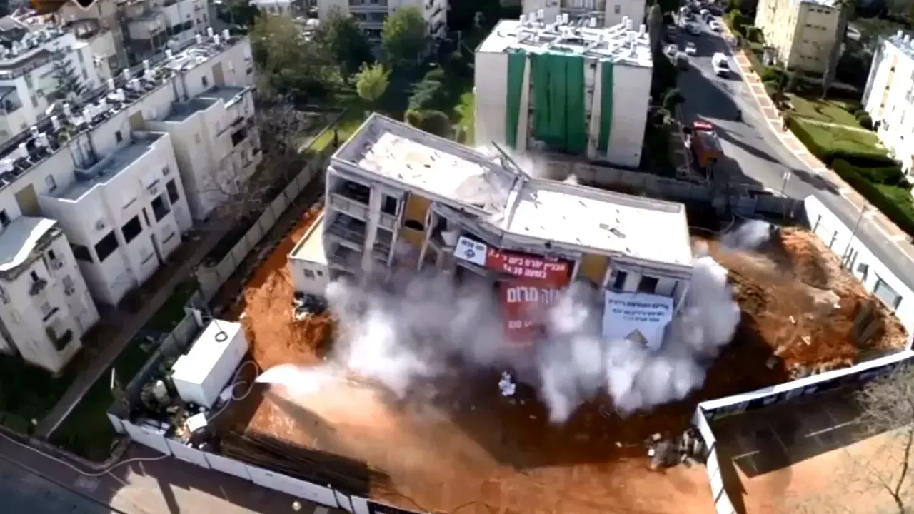 לראשונה בישראל: פיצוץ מבוקר של בניין כחלק מתמ"א 38