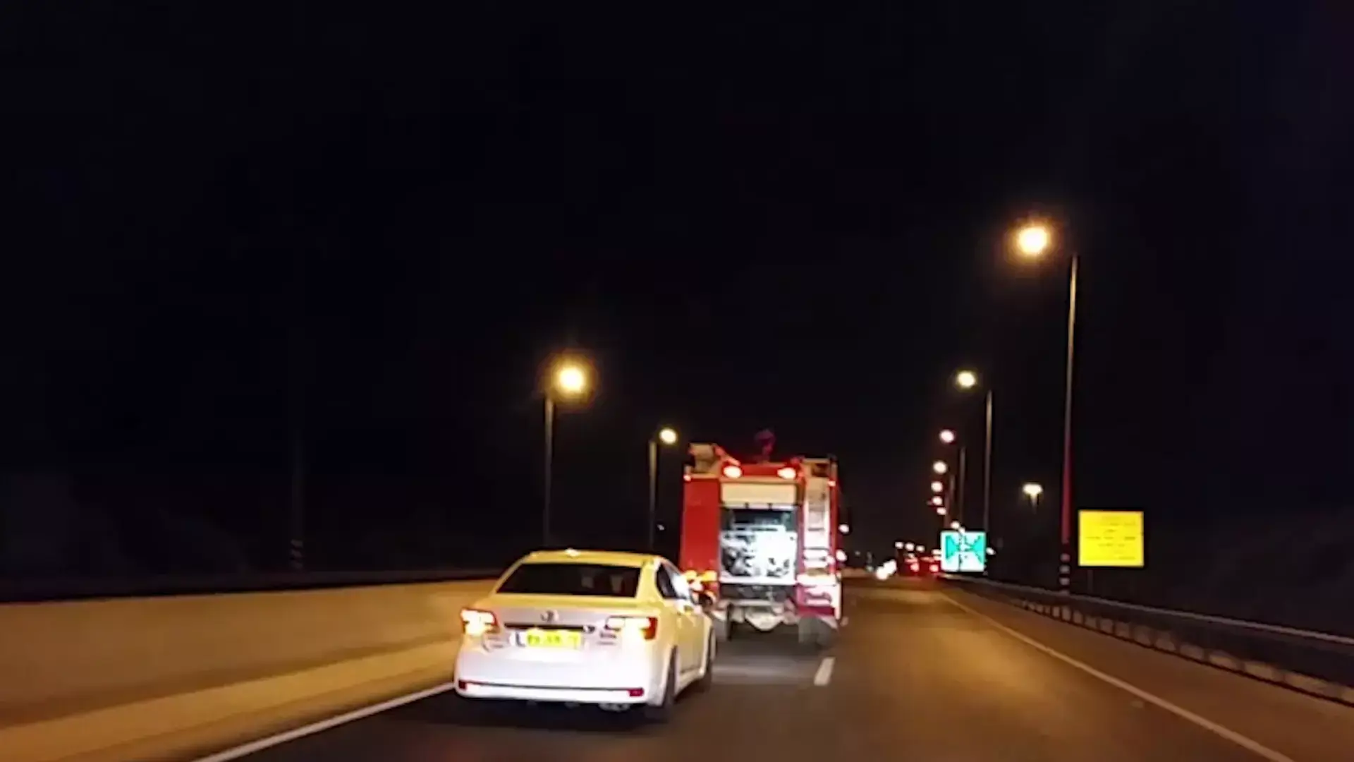 תיעוד: מרדף אחר נהג שיכור שגנב כבאית ונעצר בחדרה