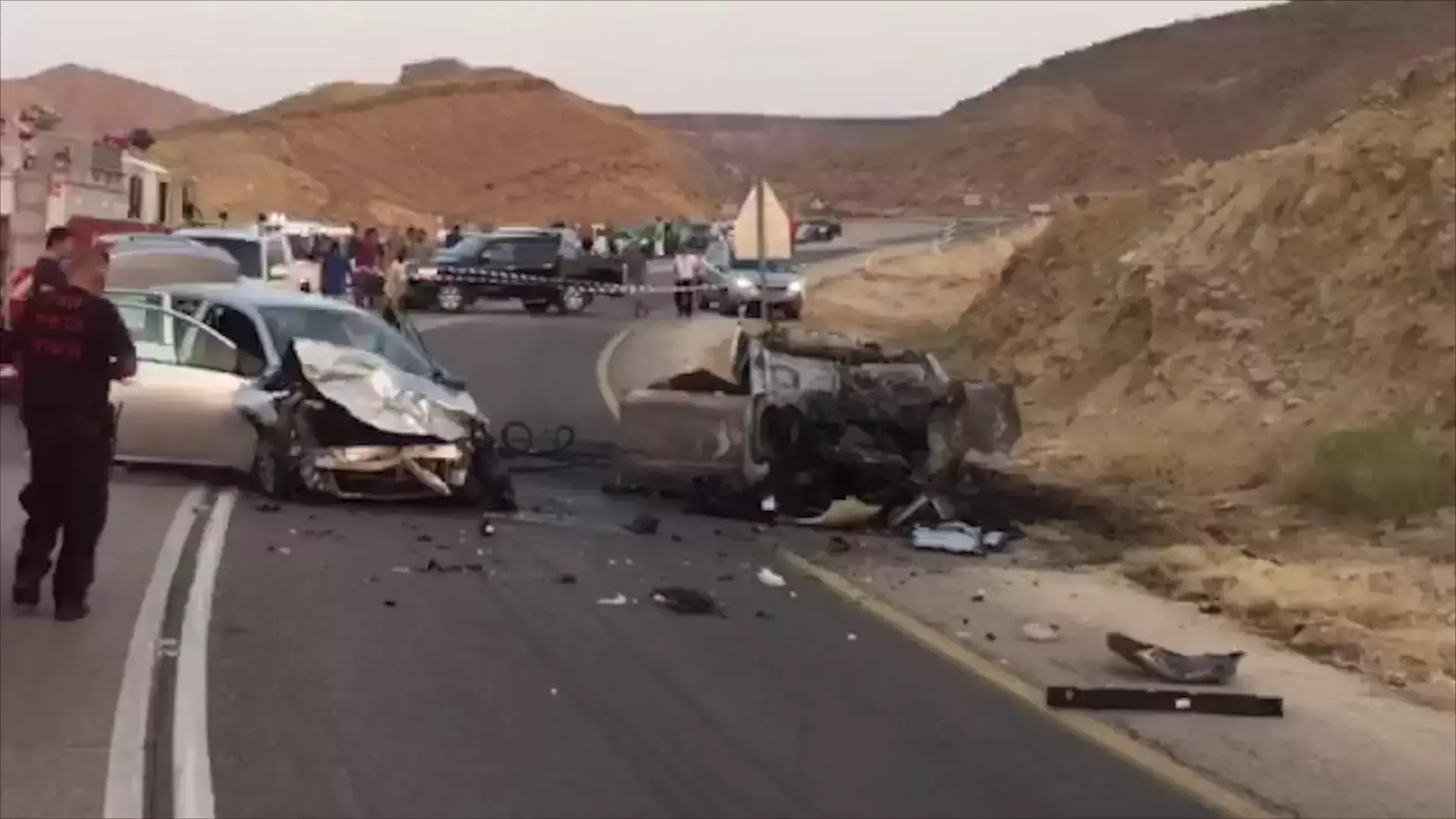 תאונה קטלנית בדרך לאילת: שניים נהרגו, חמישה נפצעו