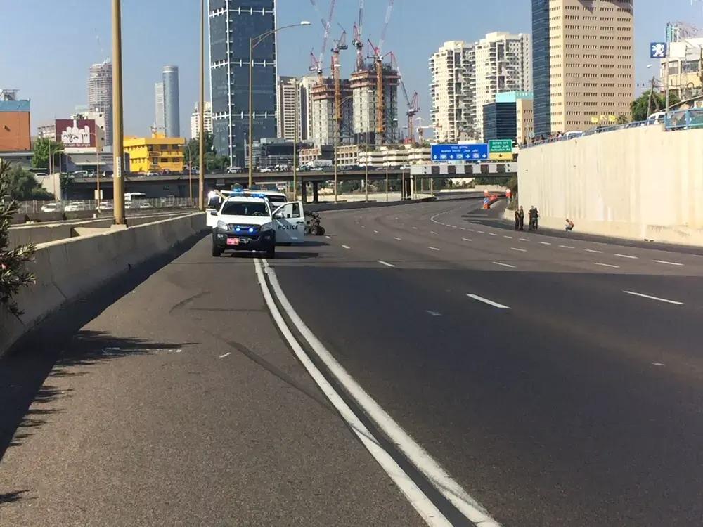 מרדף באיילון: נהג ניסה לחמוק מבדיקת אלכוהול - ונחשד כמחבל