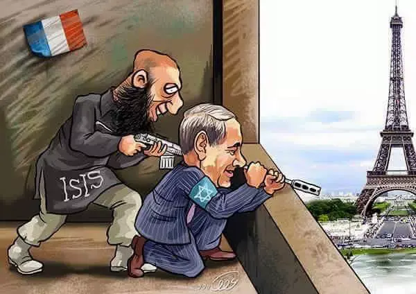 עמוד הפייסבוק של פתח מציג: ישראל ודאעש אחראים לפיגועים בפריז