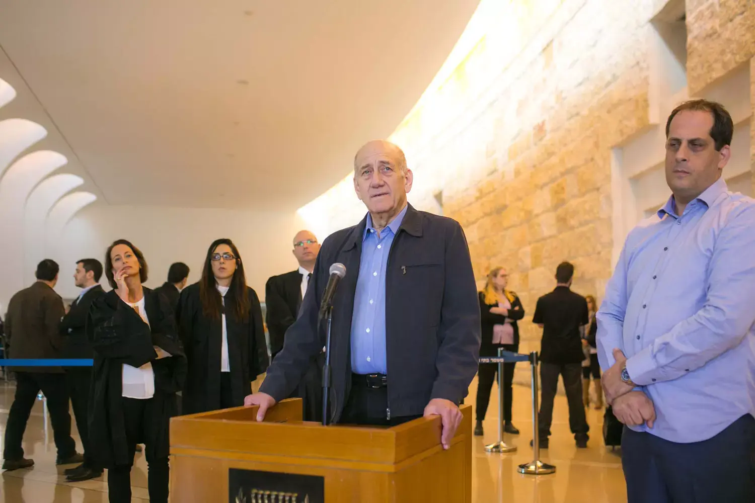 משפט אולמרט והתכנסות מרכז הליכוד: תמונות היום