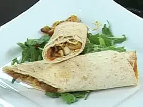 שווארמה עוף בטורטיה אפויה