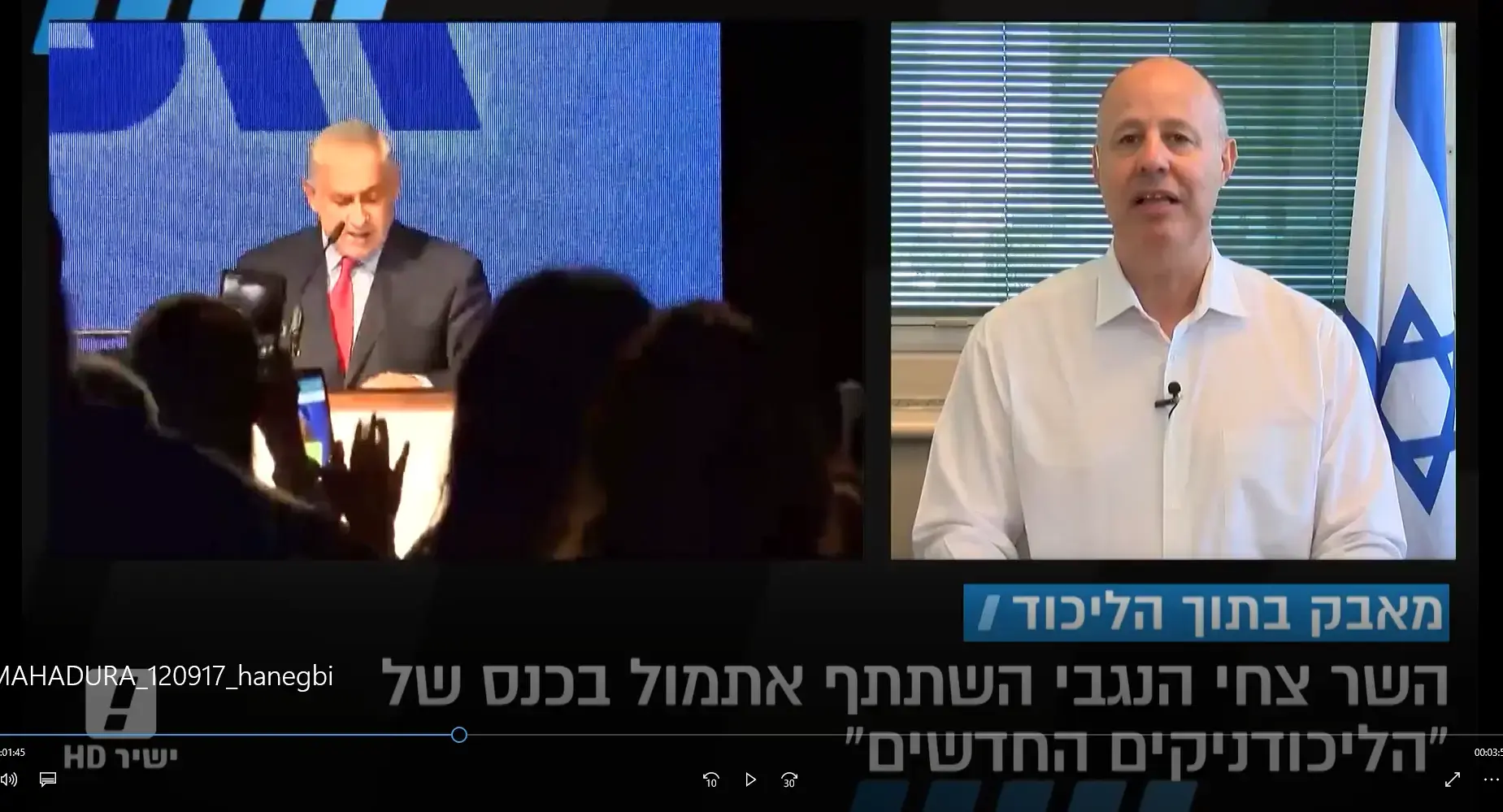 השר הנגבי מתייצב לצד שטייניץ בפרשת הצוללות: "ישר כמו סרגל"