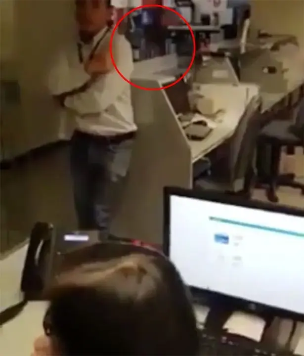 "ילדת רפאים" או זיוף? צפו ברגע המטורף שצולם בסניף בנק בפרו