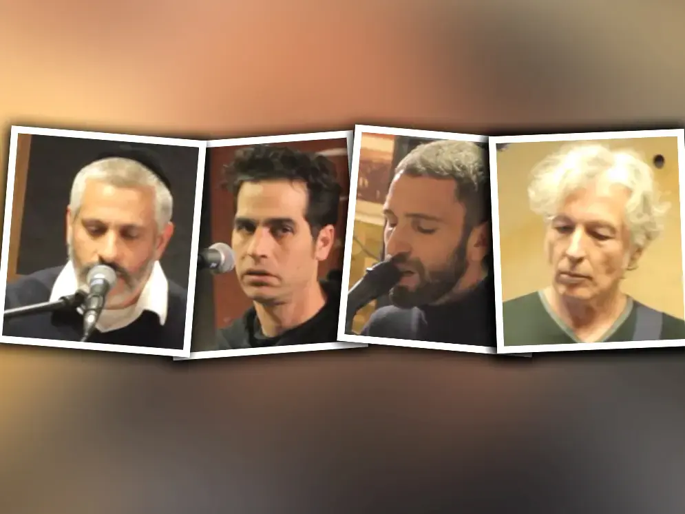 ארבעת המופלאים: אביב גפן, ברי סחרוף, אביתר בנאי ושלומי שבן שרים את "יומן מסע"