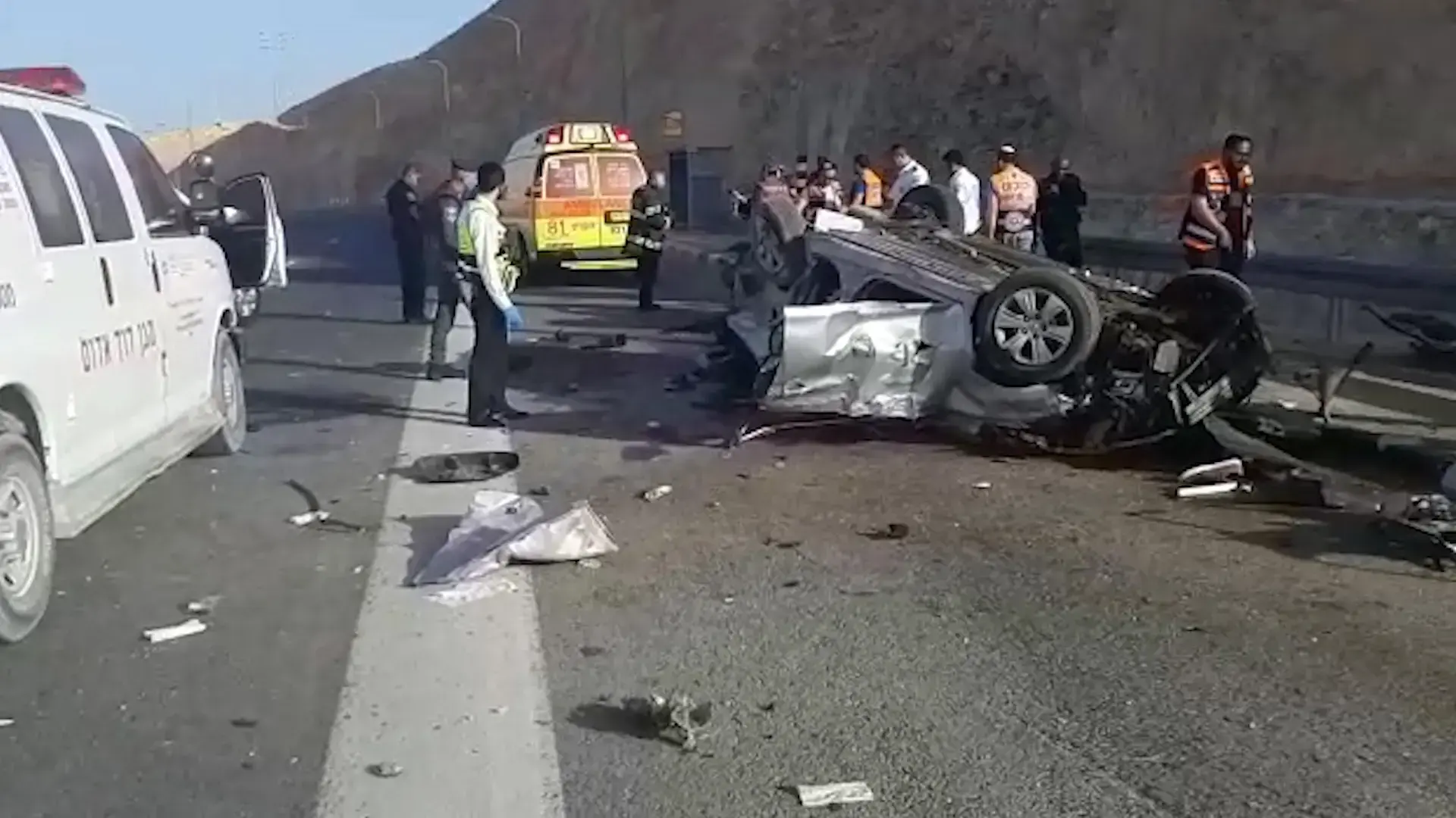 שני הרוגים ופצוע בינוני בתאונת דרכים ליד מצפה יריחו בבנימין