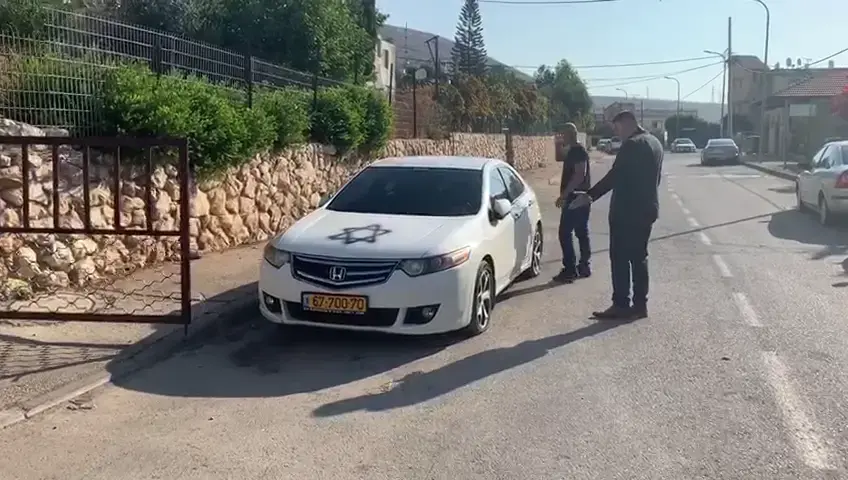 כתובות נאצה ונזק לרכבים: שני תושבי צפת נעצרו בחשד לפעולת תג מחיר