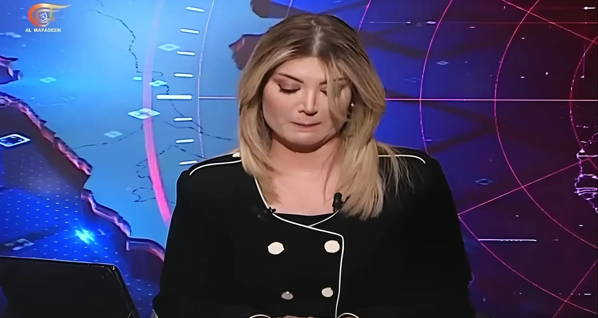 מגישת החדשות בערוץ המזוהה עם חיזבאללה לא הצליחה לעצור את הדמעות בשידור | צפו