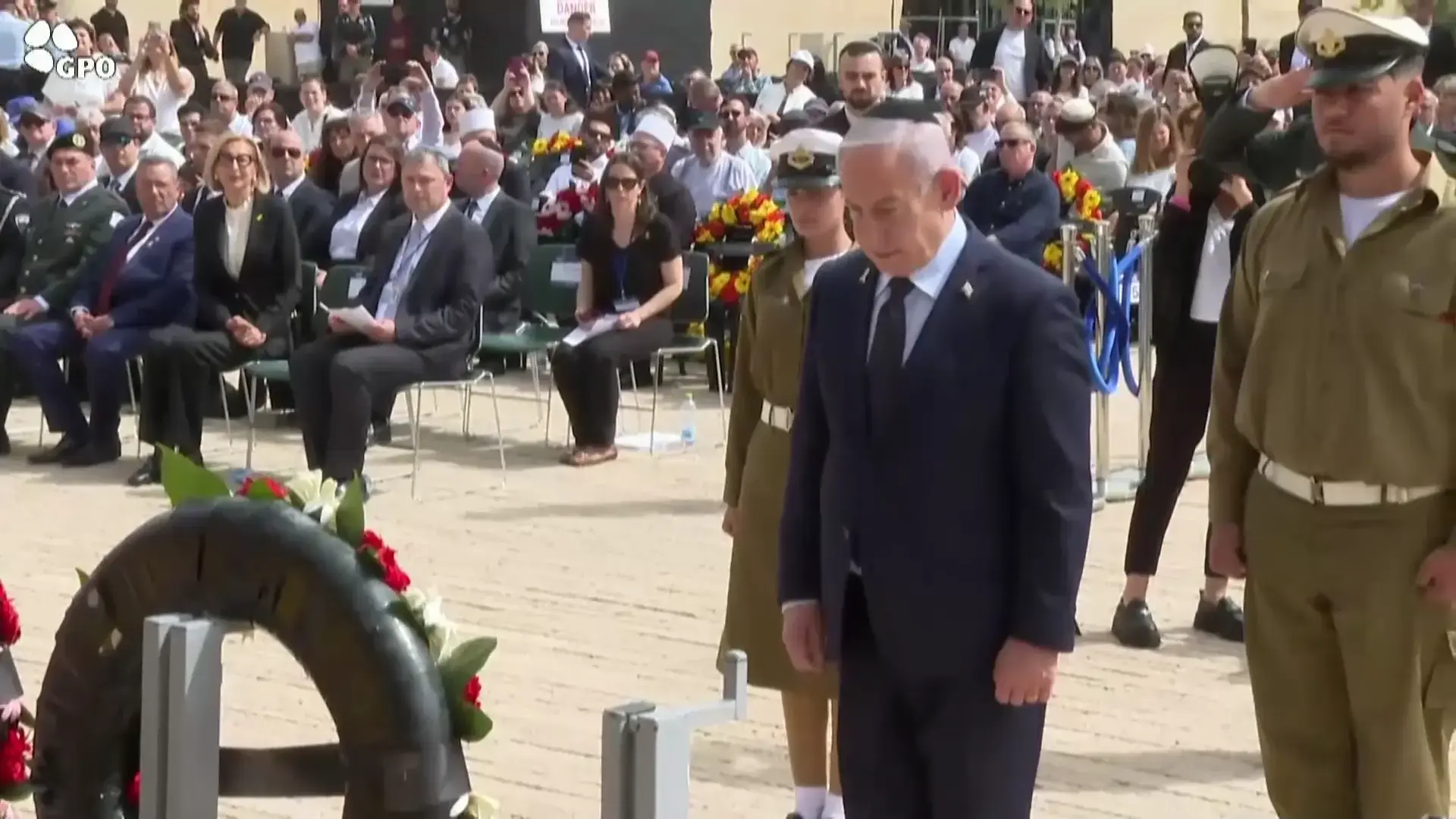 "מתחייב לעשות הכל להחזיר את החטופים": הטקסים הממלכתיים ליום השואה ולגבורה
