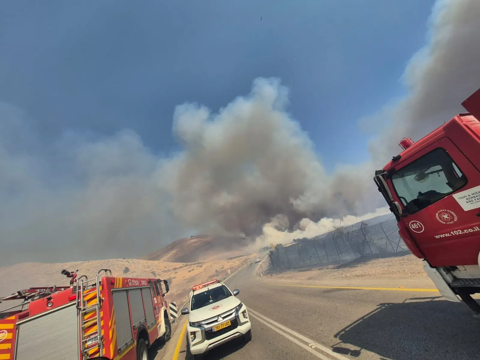שריפות פרצו ברמת הגולן, מטה יהודה ובמודיעין - מטוסי כיבוי הוזנקו למקום