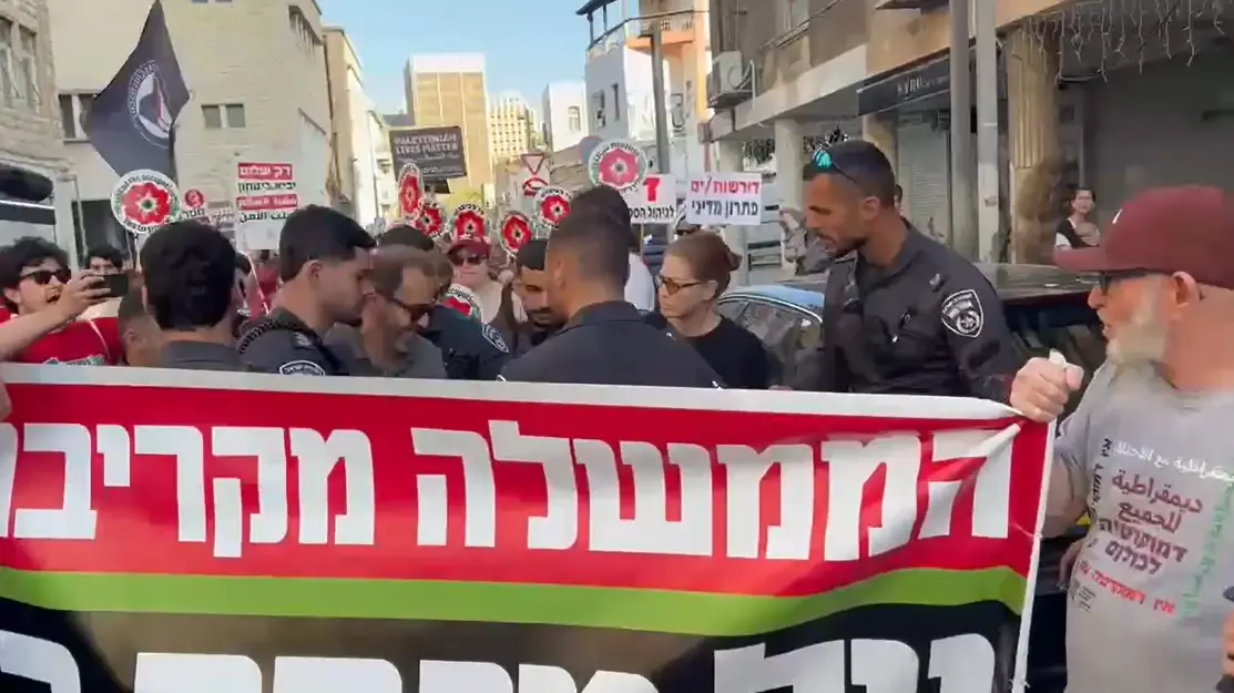השופט שיחרר את המפגין שנעצר עם שלט ועליו ציור דגל פלסטין: "חופש הביטוי וההפגנה שמורים לכל דעה"