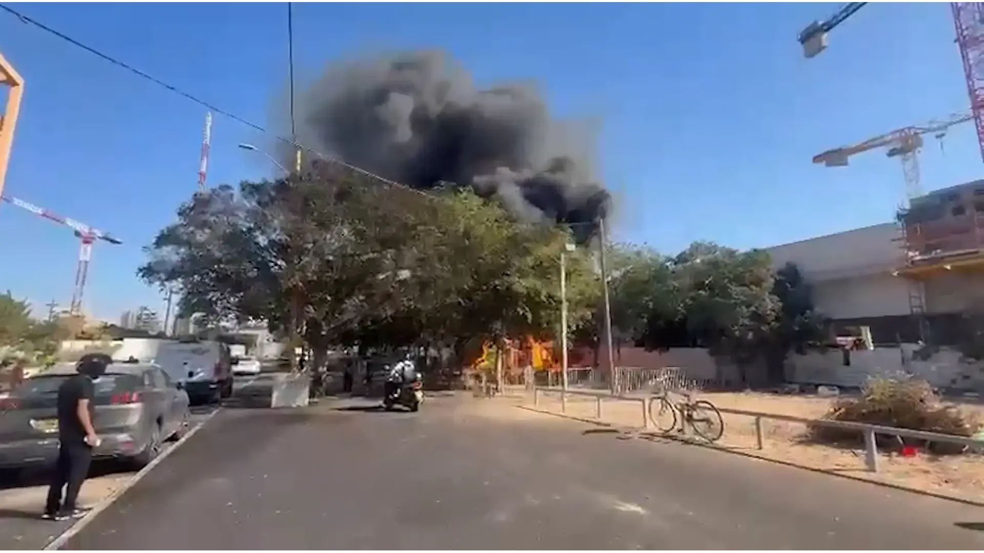 גנים ציבוריים ביפו עלו באש: שלושה נערים חשודים בהצתה | תיעוד