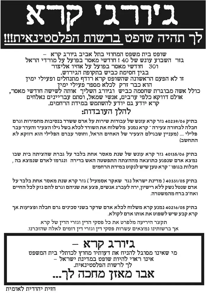 פעילי ימין הכריזו מלחמה על שופט מחוזי