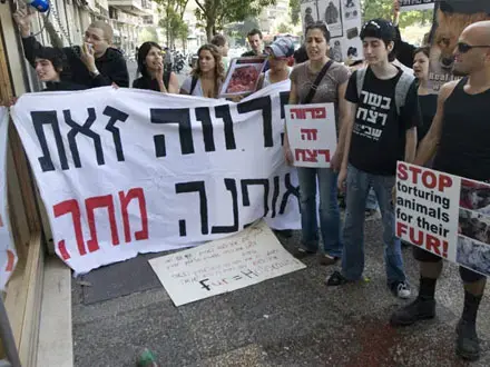מחאה נגד סחר בפרוות