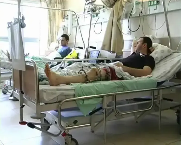 חייל ואזרח גאורגים פצועים הובאו לרמב"ם