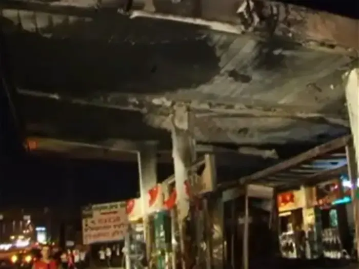 שריפה פרצה בתחנת דלק בכביש גהה, 2 נפצעו
