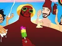 מד פרופסור וקלאודד על החוף